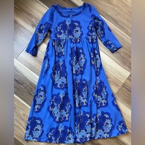 Mini Rodini Blue floral dress size 7-9y girls